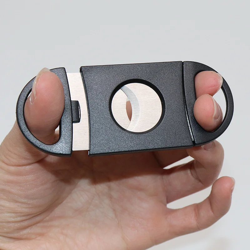 Portable Cigar Cutter Pocket Size Double Cut Blade Guillotine Scissors With Plastic Handles V-Cut Clipper Gifts cigar cutter,cigar tools