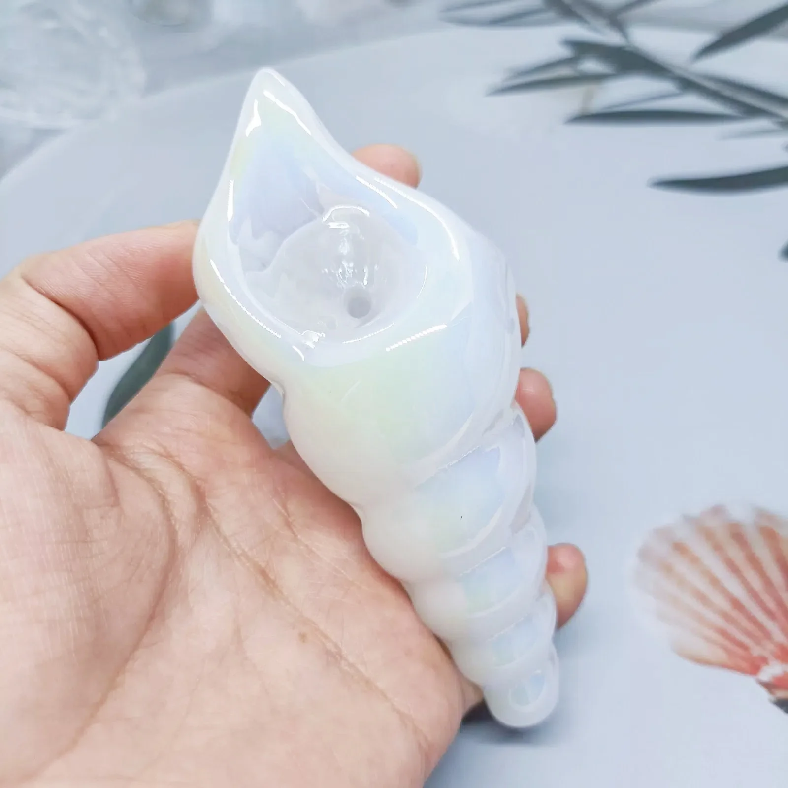 Handmade Glass Accessories, Seashell Design, Creative Curved Tube, Household Gadgets, Holiday Gift, Birthday Gift, Gift For Frie