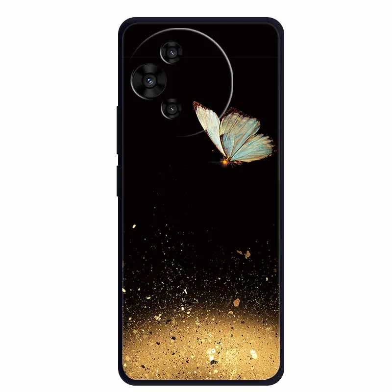 Luxury TPU Soft Silicone Back Cover with Floral and Love Design