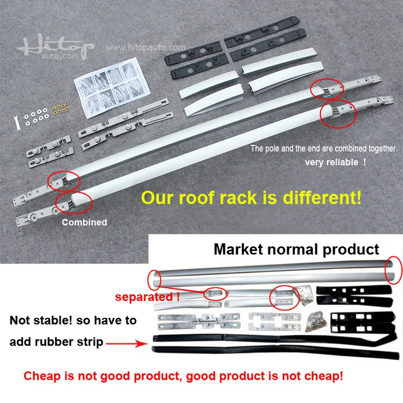 Nissan QASHQAI j11 2014-2021, 두 가지 모델, 7075 알루미늄 합금, 품질 보증을위한 업그레이드 된 나사 고정 루프 랙 루프 레일 바