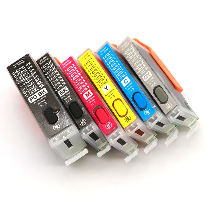 Compatible PGI 550 CLI 551 refill ink 1set For CANON pixma MG6350 MG6450 MG6650 MG7150 MG7550 iP7250 MX925 MX725 iX6850 iP8750
