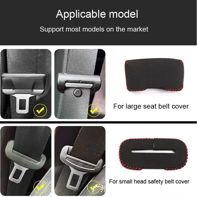 Car seat belt buckle clip protector suede fur interior button case anti-scratch cover
