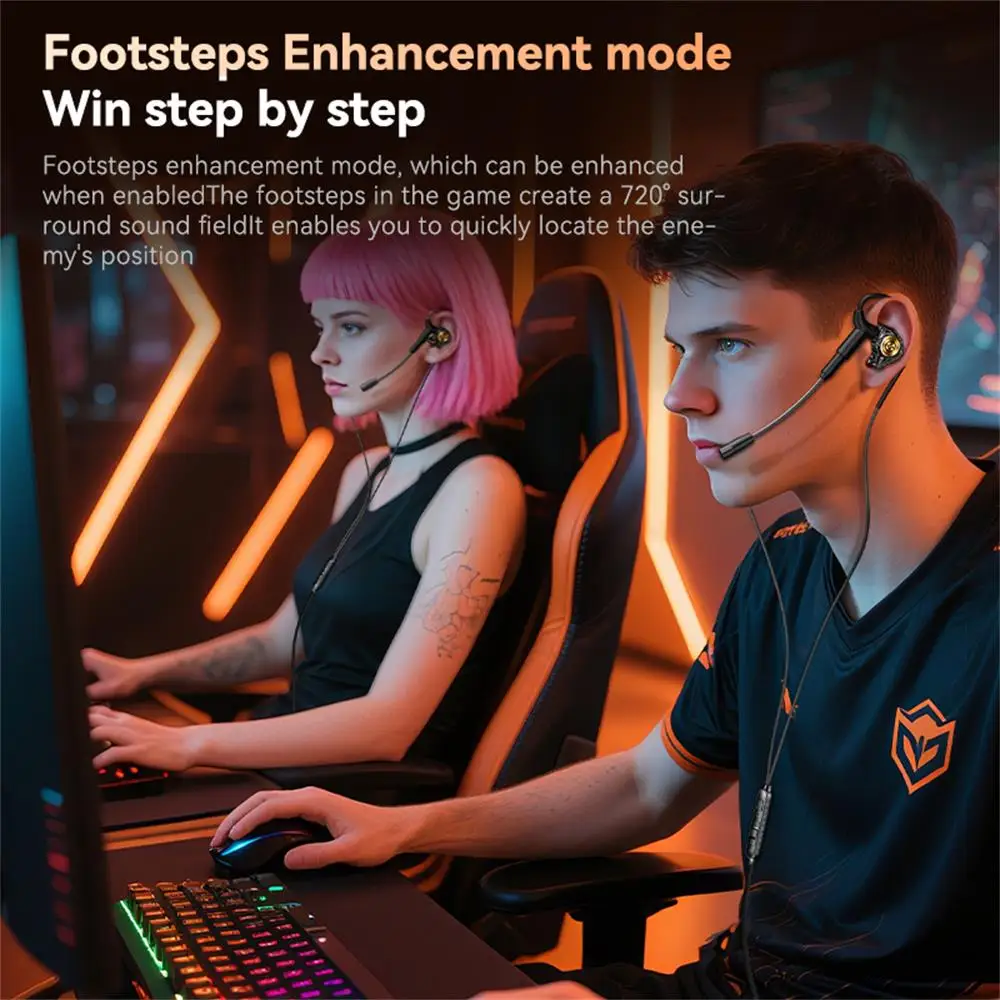 Enhanced HiFi Stereo E-sports Gaming Headset with 360° Surround Sound and Microphone