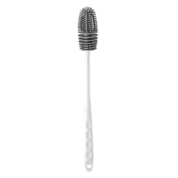 Silicone Long Handle Kitchen and Bottle Cleaning Brush (White)