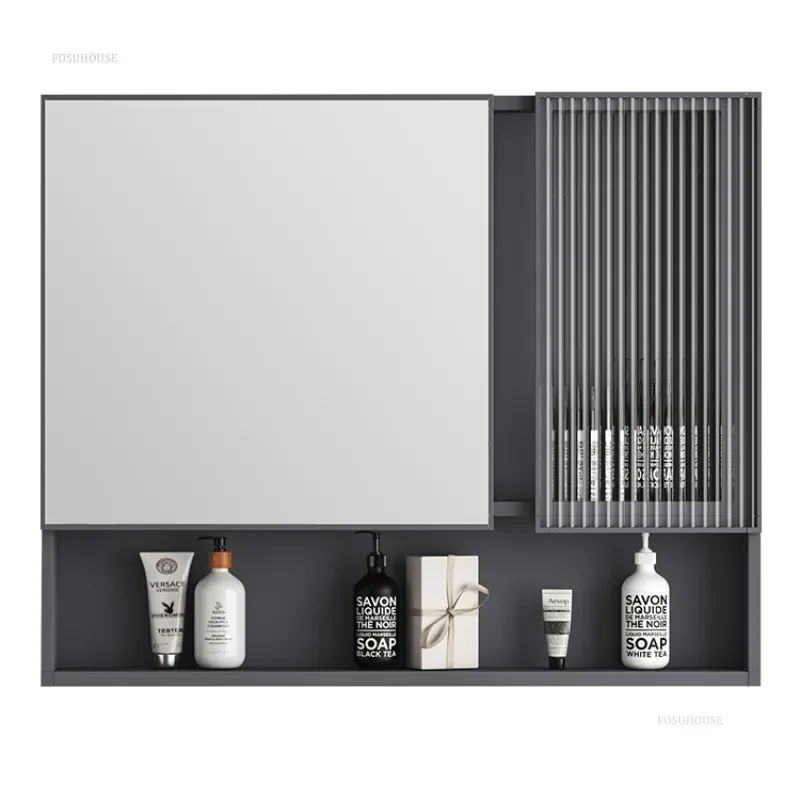 Modern Bathroom Mirror Cabinets with Light Luxury Home Furniture Separate Bathroom Wall-mounted Smart Defog Storage Cabinet