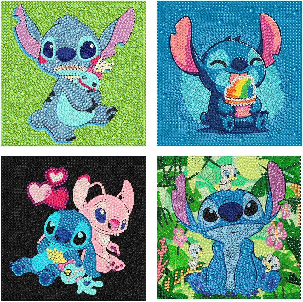 

18*18cm Cartoon Persona Stitch 5D Diamond Painting Material Packs Sticking Drills Embroider Decoration Draw Handiwork Enthusiast