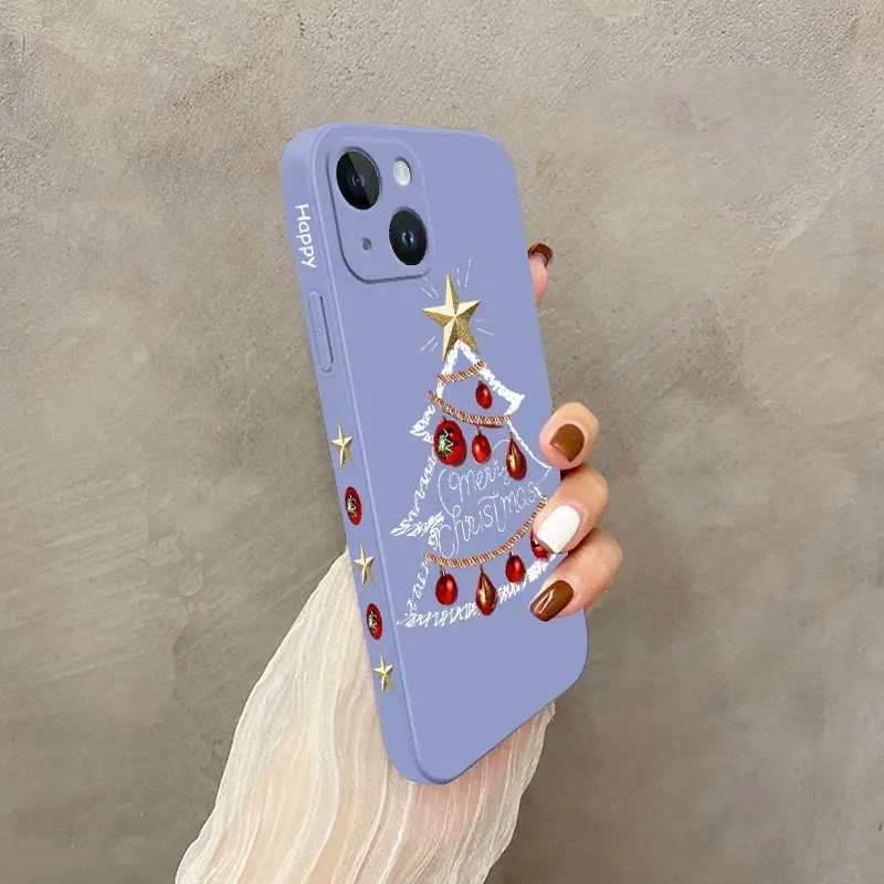 thumbnail image 1 of Funda de teléfono con motivos navideños para iPhone 14, 13, 12, 11 Pro Max, Mini, X, XR, XS, SE2020, 8, 7 Plus, 6, 6S Plus, 1 of 5