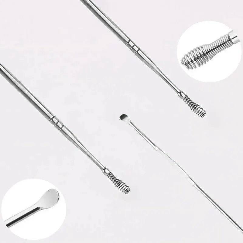 10pcs Pimple Pin Double Bend Squeeze Needle Acne Removal
