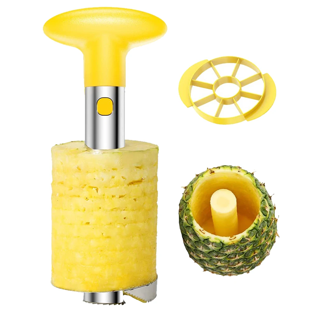 

Manual Pineapple Peeler Stainless Steel Pineapple Corer Multi-function Fruit Slicer Corer Remover Kitchen Tool With PP Handle