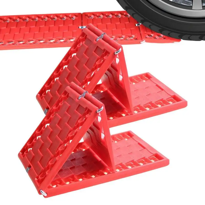 2PackCarTractionBoardsFoldableHeavyDutyOffRoadTracksBoard