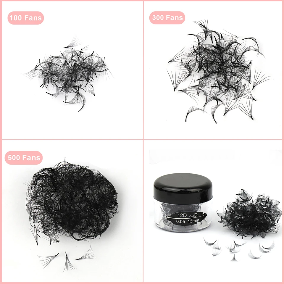100/300/500 Loose Fans Thin Pointy Base Premade Fans Lash Russian Volume Sharp Narrow Stem Cluster Eyelash Extensions Faux Mink 100/300/500 Loose Fans Thin Pointy Base Premade Fans Lash Russian Volume Sharp Narrow Stem Cluster Eyelash Extensions Faux Mink