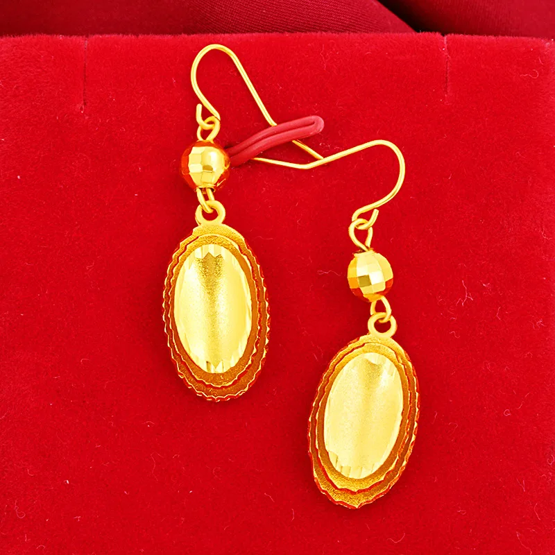 

Pure 14k Gold Color Earrings for Women French Water Drops Earrings Party Birthday Valentine's Day Exquisite Jewelry Gifts