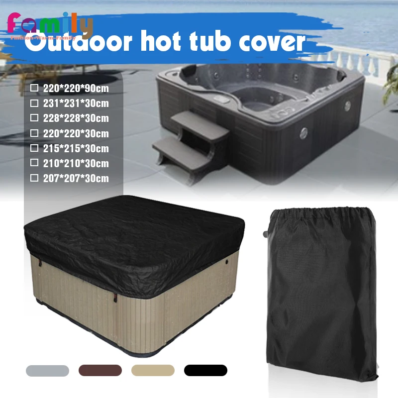 

Spa Hot Tub Dust Covers Outdoor Garden Courtyard Anti-Fall Leaves Anti-UV Protector Spa Bathtub Swimming Pool Waterproof Cover