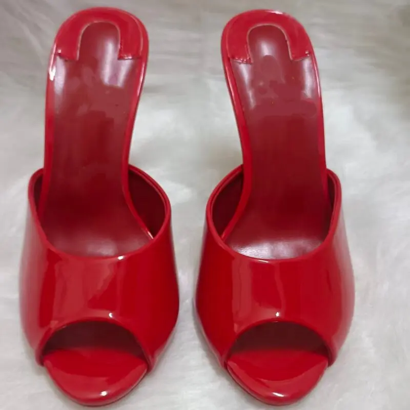 Yuejinlong Women Stiletto High Heel Mule Slippers 2026 Summer Elegant Thin Heel Slip‑on Sandals for Party Dating Wear