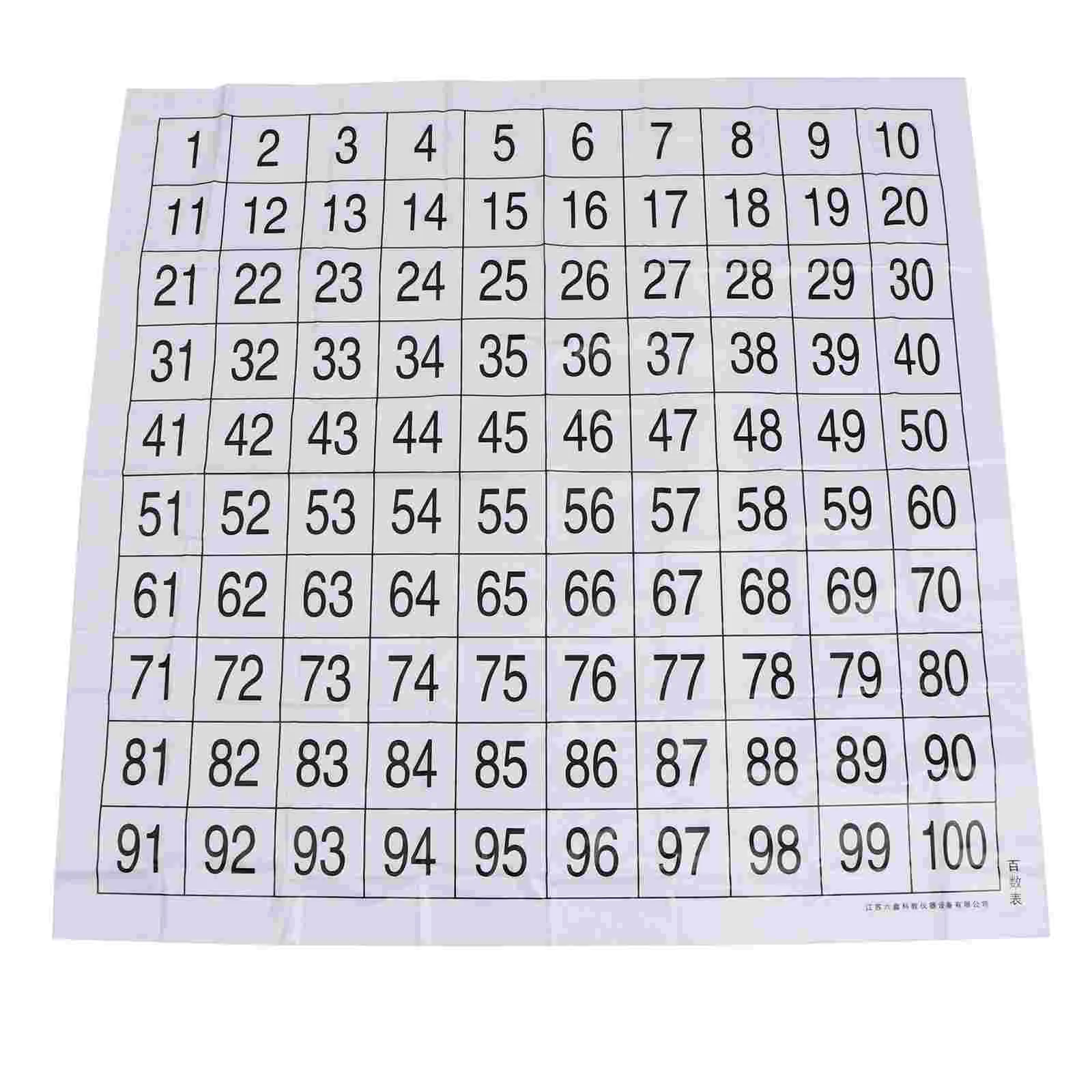 

Hundreds Table Preschool Toys Children Numbers Poster Educational Childrens Kids Learning Plastic Etc Baby Teaching Tool