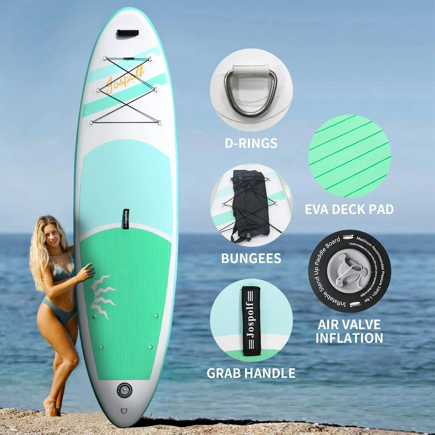

Vicking inflatable kayak paddle board high quality light weight can fold be easy to carry