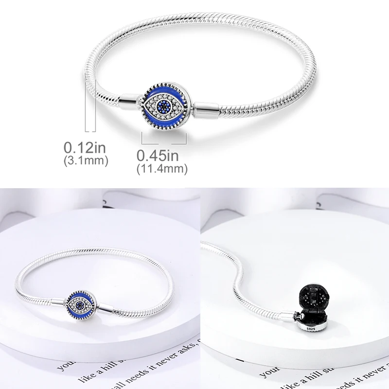 Buy ELOISH 925 Sterling Silver Evil Eye Nazariya for girls, Sterling Silver Evil  Eye Bracelet for boys Online at Best Prices in India - JioMart.