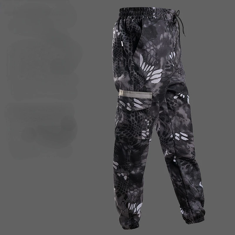 Spring Autumn Thickened Camouflage Suit Men Wear-resistant Dirt-resistant Labor Work Clothes Factory Workshop Tactics Tooling 4