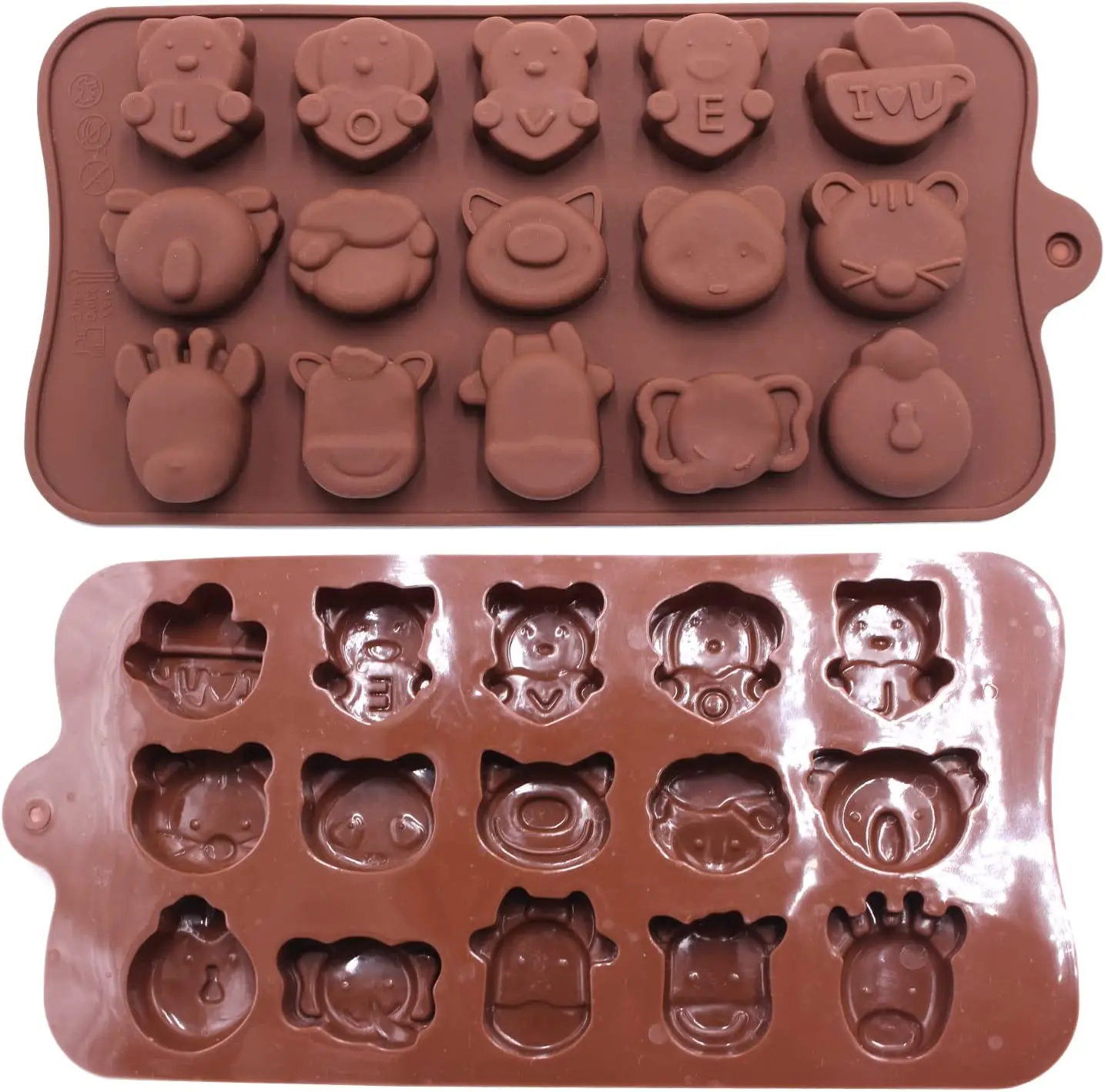 Moules à Chocolat Holographique En Silicone - Formes Moulin Et Flocon - Neuf