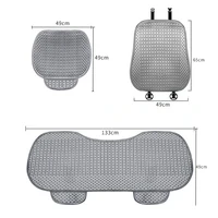 Classic Ice Silk Woven Summer Car Seat Cushion Cover Universal Front Rear Seat Cool Mat Breathable Backrest Cover Auto Interior 6