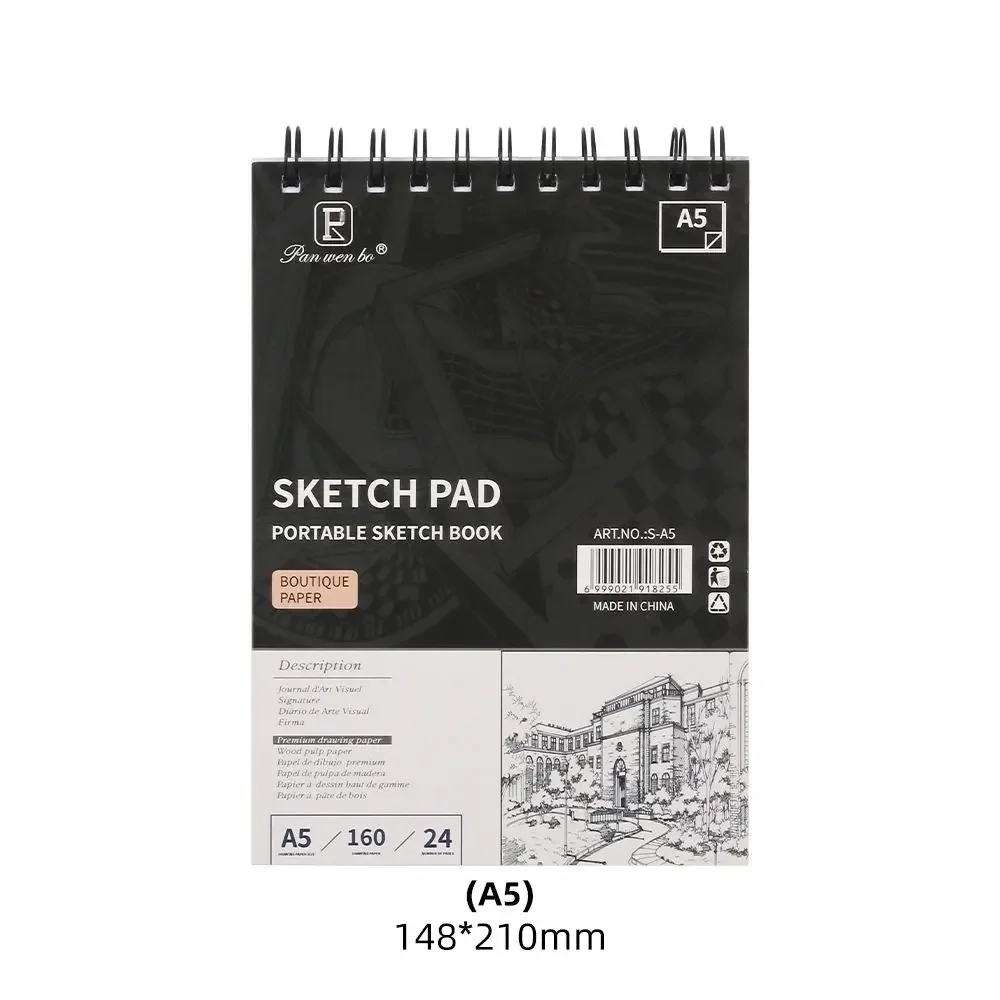 Eco-Friendly Spiral Bound Artist Sketch Pad - Thick Acid-Free Drawing Paper, 24 Sheets