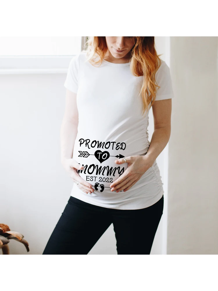 Baby Loading 2022 Printed Pregnant T Shirt Maternity Short Sleeve T-shirt  Pregnancy Announcement Shirt New Mom Tshirts Clothes - T-shirts - AliExpress