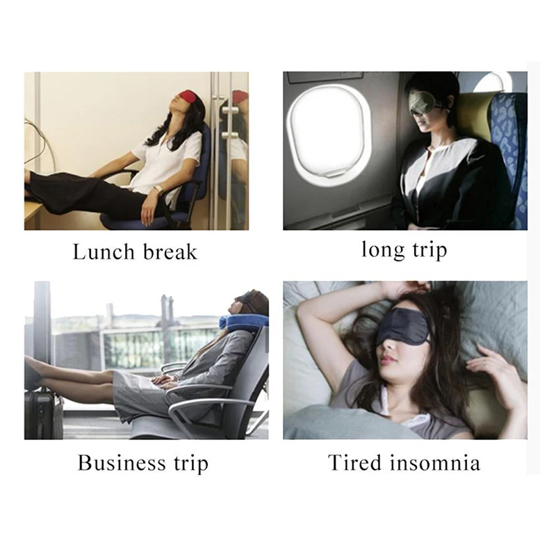 Imitated Silk Eye Mask for Sleeping Breathable Eyeshade Cover Sleeping Mask for Travel Nap Soft Comfort Blindfold Night Eyepatch 6