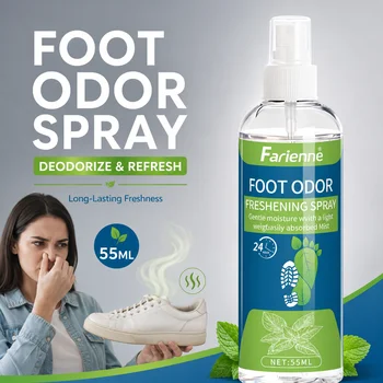 Deodorante Spray per Scarpe e Piedi 55ml al Profumo di Limone, Elimina Odori, Antibatterico, Rinfrescante