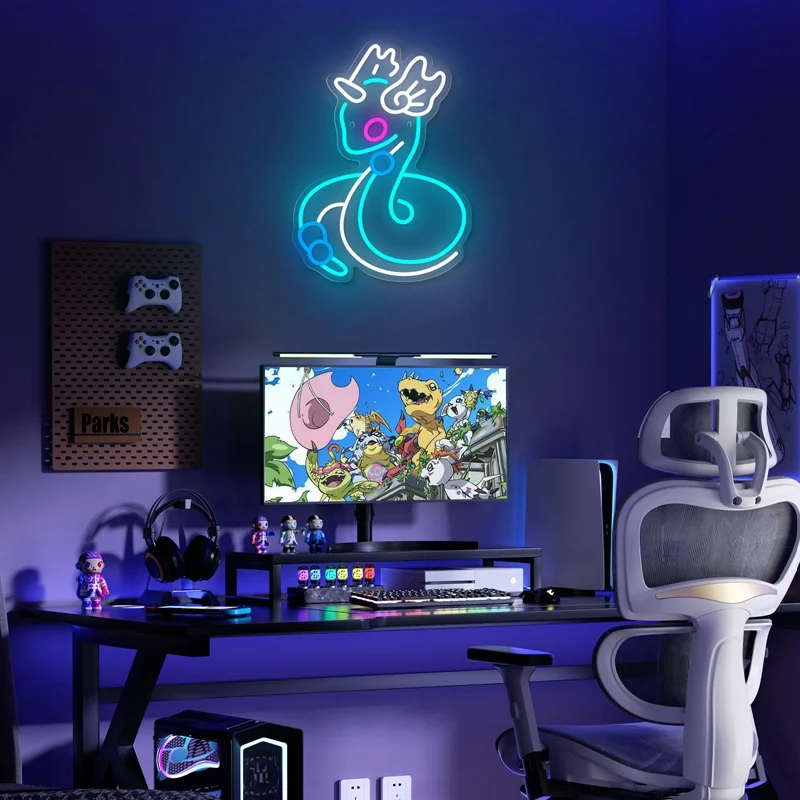 

Dragonite LED Neon Lighted Sign Acrylic Anime Neon Sign USB for Home Kids' Bedroom Gaming Room Wall Art Decor Cartoon LED Signs