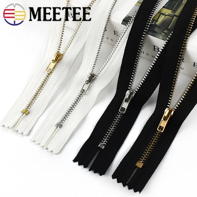

10/20Pcs 8-30cm(3.14-11.81inch) 3# Metal Zipper Close End Decorative Zip for Bag Jeans Pants Placket Zippers Sewing Accessories