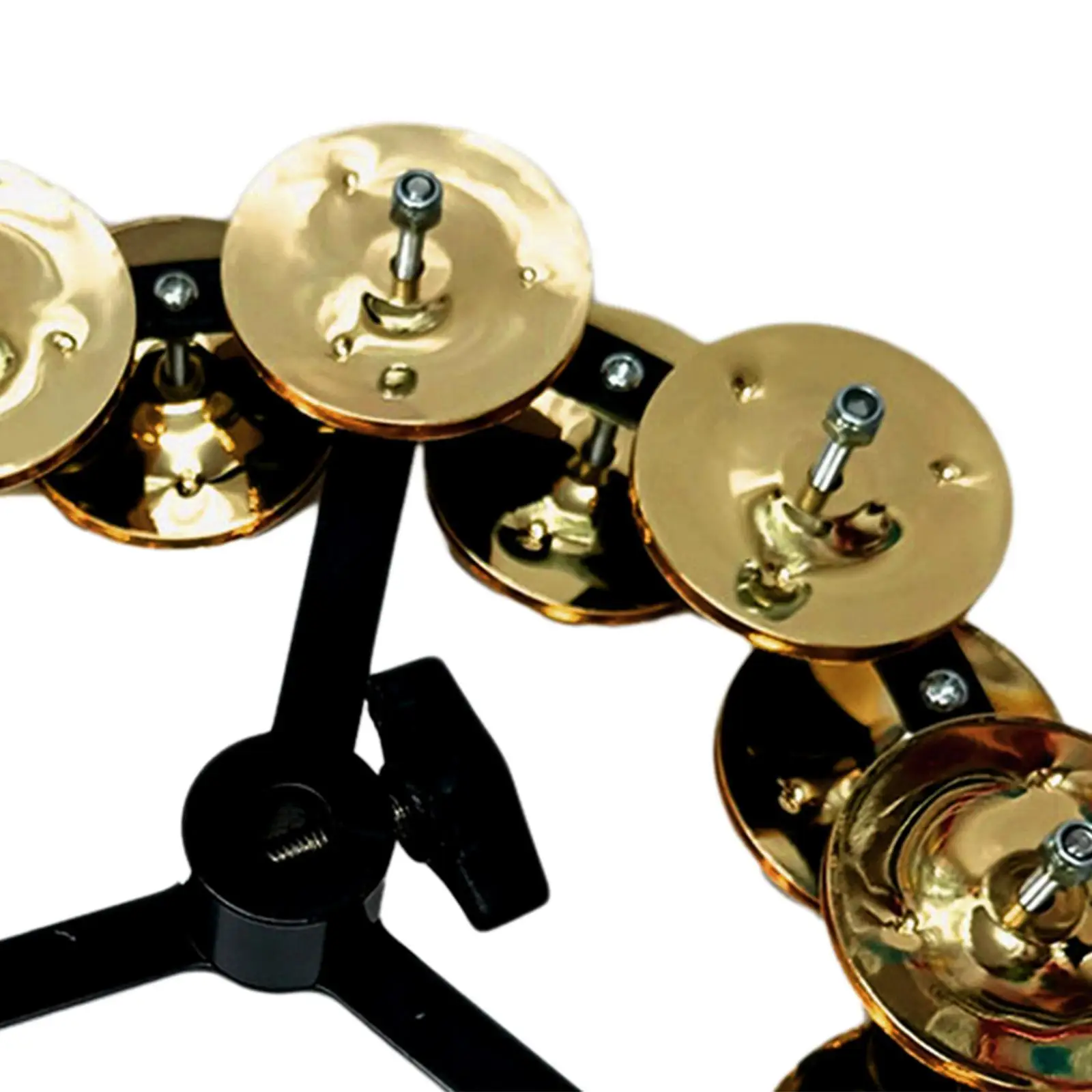 Drum Cymbals Hi Hat Tambourine Percussion Accessories with Stainless Steel Jingles for KTV Enthusiasts Parties Kids Adults Stage