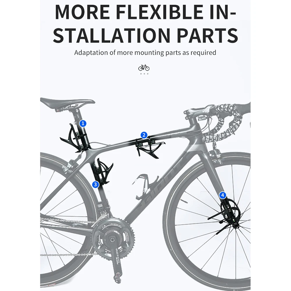Universal Bicycle Water Bottle Cage Mounting Stand Base Fixing Clip Set Adjustable Folding