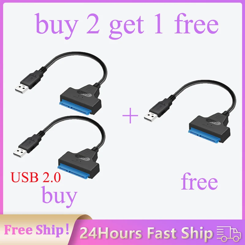 

Usb Sata Cable Sata 3 To Usb 3.0 Computer Cables Connectors Usb 2.0 Sata Adapter Cable Support 2.5 Inches Ssd Hdd Hard Drive