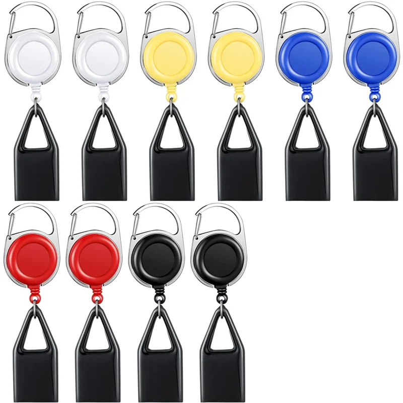10 Pieces Retractable Lighter Clip Assorted Color Lighter Holder Keychain with Clip Classic Cover, Single