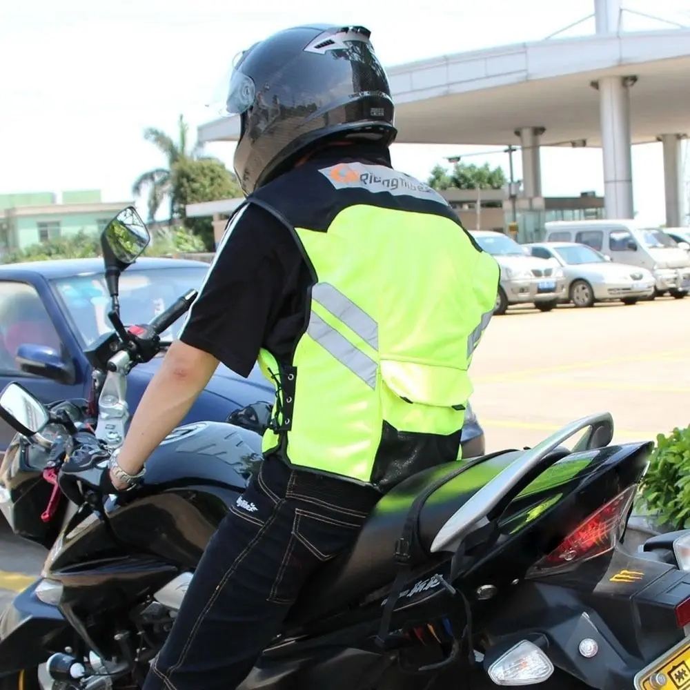 High Visibility Warning Safety Coat Lightweight Wear Resistant Reflective Vest Breathable Professional Motorcycle Jacket
