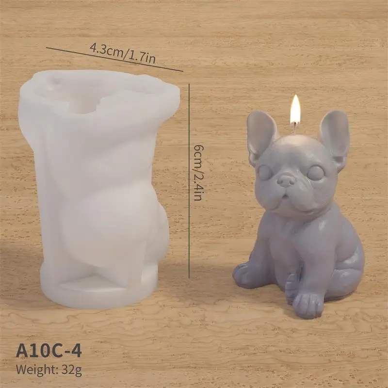 4 Stampi In Silicone Per Resina A Forma Di Gatto 3D – Posizioni Diverse – Per Sapone, Candele, Gesso - 2