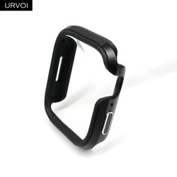 URVOI Anti-Shock Apple Watch Case - Premium TPU & Aluminum Alloy Protective Cover in Vibrant Colors for 45mm Series 7 8 9 (Black)