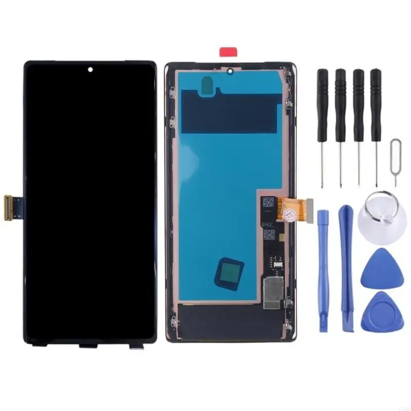 L9BA 도구가있는 전체 조립 LCD 디지타이저 LCD 화면 화면 교체 액세서리 Pixel 6 용 수리 부품