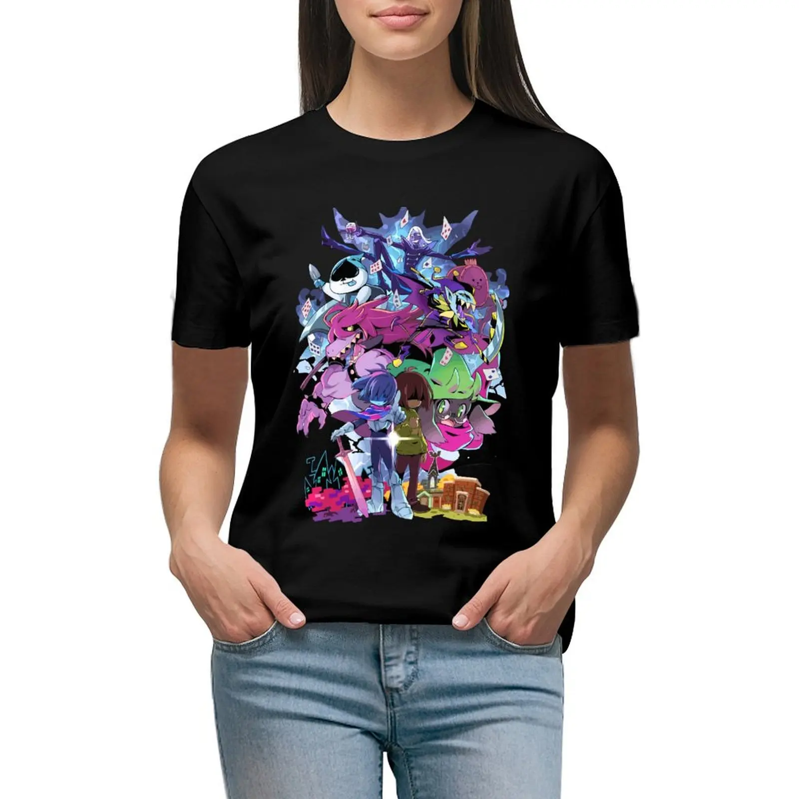 

Deltarune - Adventure T-Shirt vintage summer tops Aesthetic clothing animal print t shirts for Women graphic