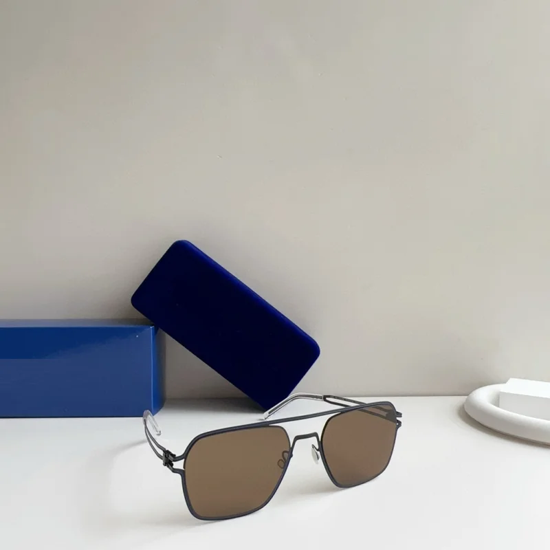Deutschland Marke Design Schraubenlose Sonnenbrille Titan Ultraleicht Platz Mode Männer Sonnenbrille Große RIKU Gläser Auge Hohe Qualität – Detail 40