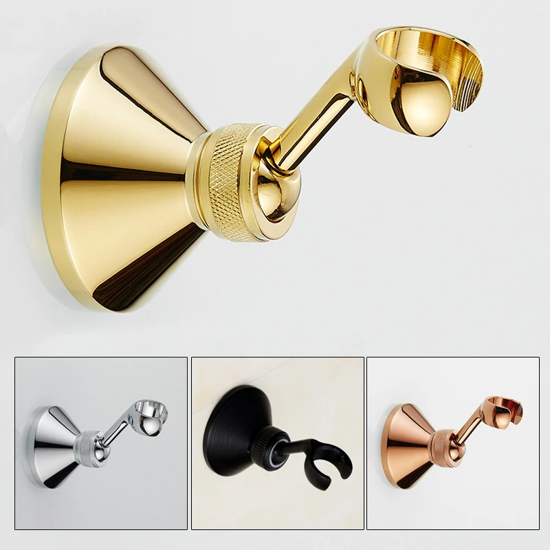 

Chrome/Gold/Rose Gold Brass Bathroom Hand Held Shower Head Holder Bracket Bathroom Hardware Accessory Wall Mounted Hook