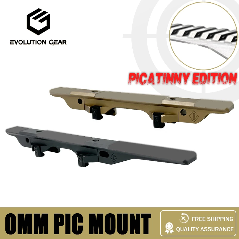 

EVOLUTION GEAR New OMM PIC Mount Modular Elevated Optic Mount Designed for Lower 1/3 style Optics like the EXPS Romeo 8T UH-1