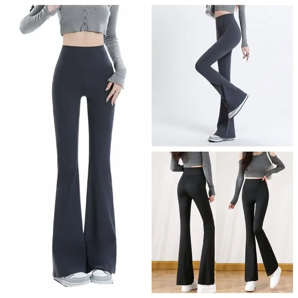 Women Flare Pants Slim High Waist Solid Sexy Shark Flare Pants Fashion Casual Streetwear Elastic Butt Lift Skinny Leggings