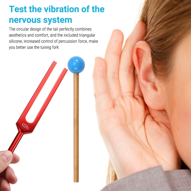 432Hz Tuning Fork For Healing Mental Relaxing Chakra Strengthen Stress Relieve,Aluminum Alloy Tuning Fork 2