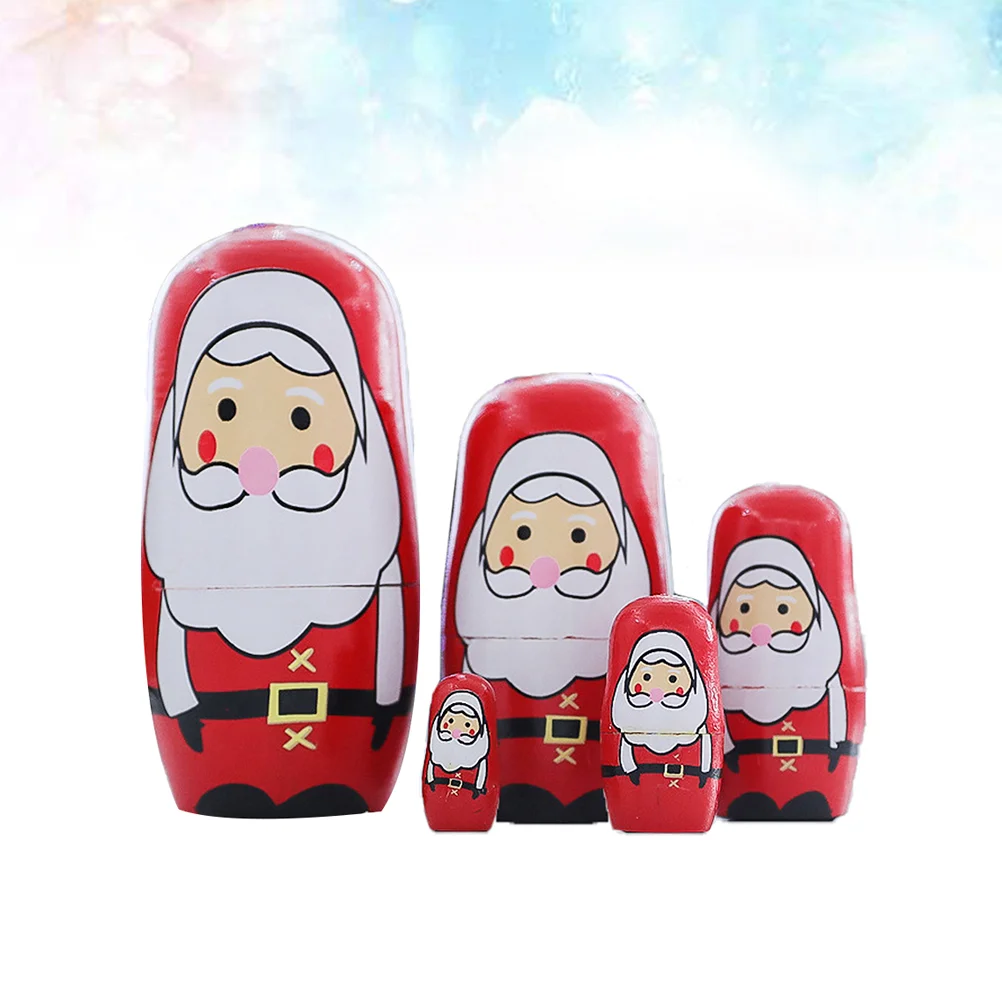 

Dolls Nesting Russian Matryoshka Christmas Doll Wooden Stacking Babushkaeducational Penguins Animal Dol S Tree Kids