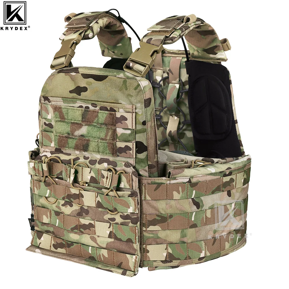 

KRYDEX 500D Tactical CPC Cage Vest Molle Plate Carrier Triple Mag Pouch Army Body Armor Combat Hunting Airsoft Vest Coma MC