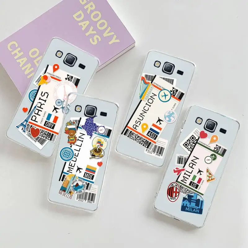 Air Ticket City Usa London Paris Custodia Da Viaggio Per Samsung Galaxy A S Note 23 52 22 20 21 51 71 12 50 10 30 Fe Ultra Plus
