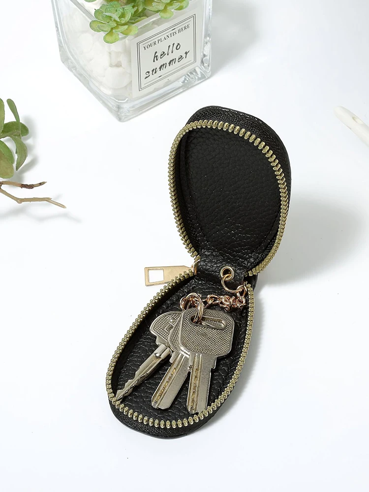 PU Leather Key Bag Compact Large Capacity Multifunctional Keychain Storage Bag For Men and Women key case