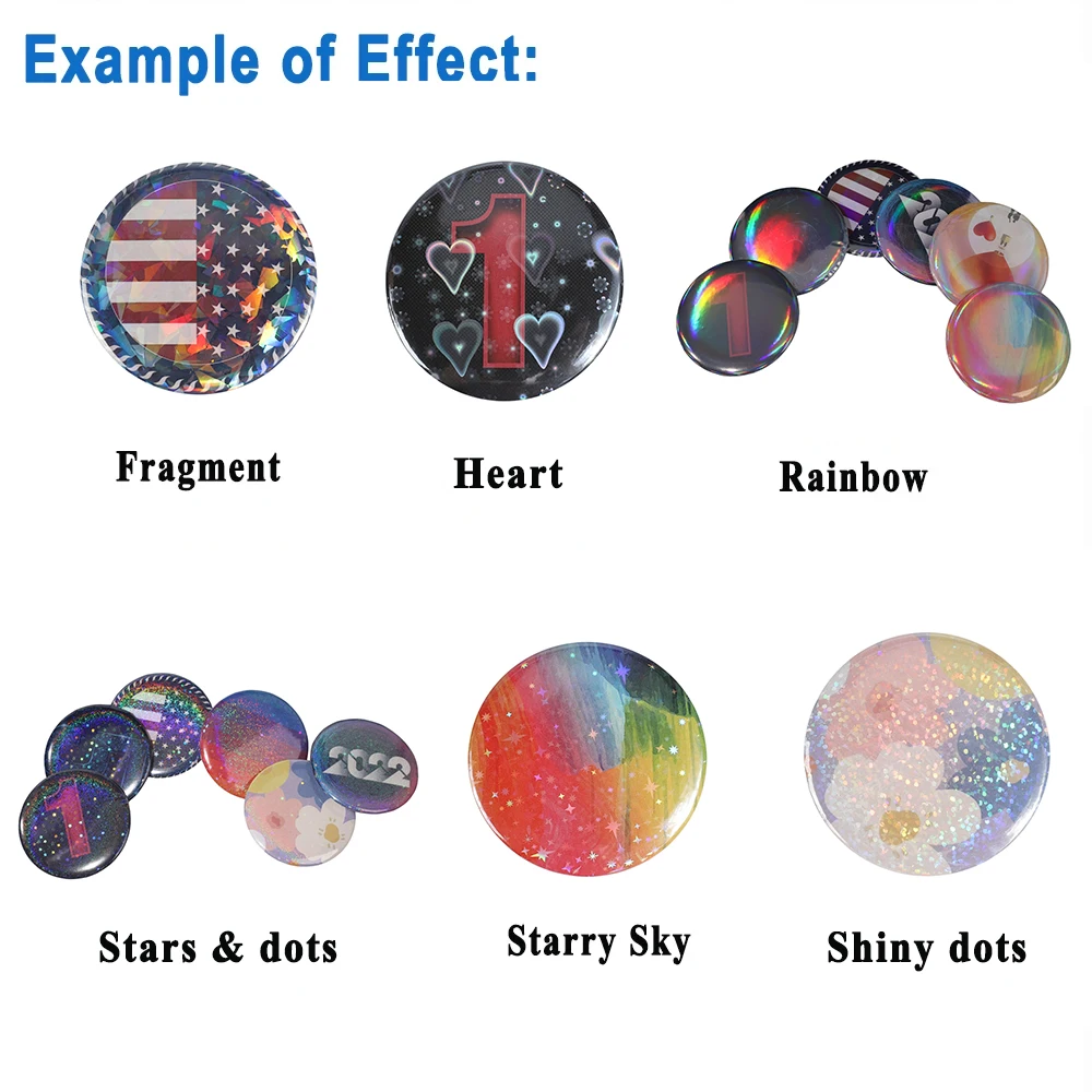 58mm Transparent Film Button Parts Clear Protective Plastic Film DIY Badge Pin Materials for 58mm Circle Badge Making 100/200Pcs