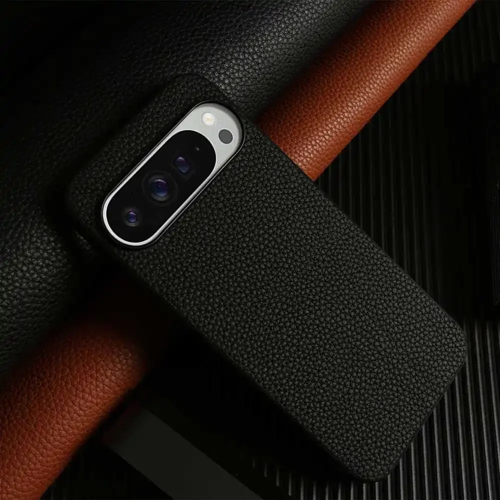 Premium Cowhide Leather Phone Case - Luxury Shockproof Full Protection Back Cover